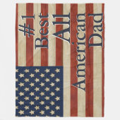 #1全最高の米パパ統一された州国旗 フリースブランケット (正面)