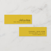 1冊が夢のマスタードミニブックマークカード スキニー名刺 (正面/裏面)