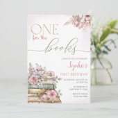 1冊ピンクブックファースト誕生日 招待状 (スタンド正面)