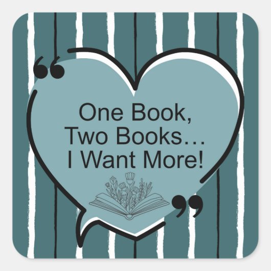 1冊、2冊... もっと欲しい！ スクエアシール (正面)