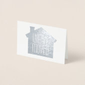 1写真の引っ越しましたエレガントでモダンなクラフトは及び実在します 箔カード (正面)