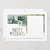 1写真エレガントHAPPY HOLIDAYSクリスマス (正面/裏面)