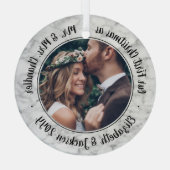 1写真クリスマス大理石のミセスエレガントフェイクさん ガラスオーナメント (裏面)