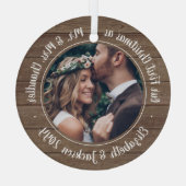 1写真ミセス・初めてのクリスマス・ウフェイクィード ガラスオーナメント (裏面)