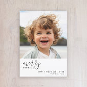 1写真メリーミニマルクリスマス – 白黒 シーズンカード