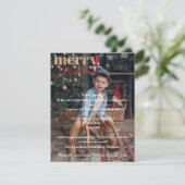 1写真メリーモダンクリスマス親愛なるSanta Wishリスト シーズンカード (スタンド正面)