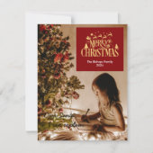 1写真メリーモダンクリスマス親愛サンタ シーズンカード (正面)