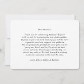 1写真モダンバプテスマ又は《キリスト教》洗礼式や命名式 サンキューカード (裏面)