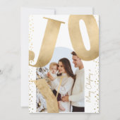 1写真モダンメリークリスマスジョイアーチ金ゴールド シーズンカード (正面)