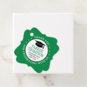 1写真卒業ありがとう緑と白ファンシー フェイバータグ (インサイチュ)