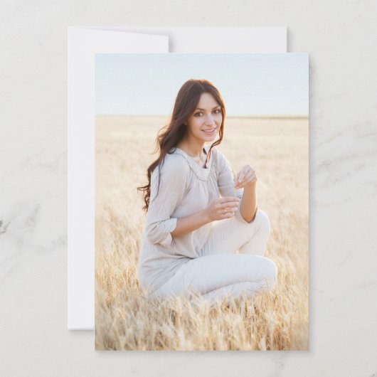 1写真卒業エレガント黒モダンと金ゴールド セーブザデート (裏面)