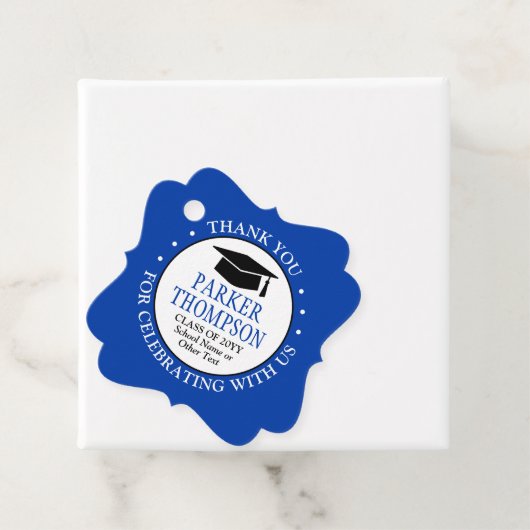 1写真卒業サンキューブルー王室のドファンシー フェイバータグ (インサイチュ)