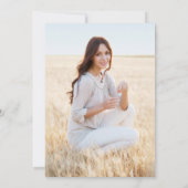 1写真卒業ネイビーエレガントブルー&金ゴールドイエロー セーブザデート (裏面)