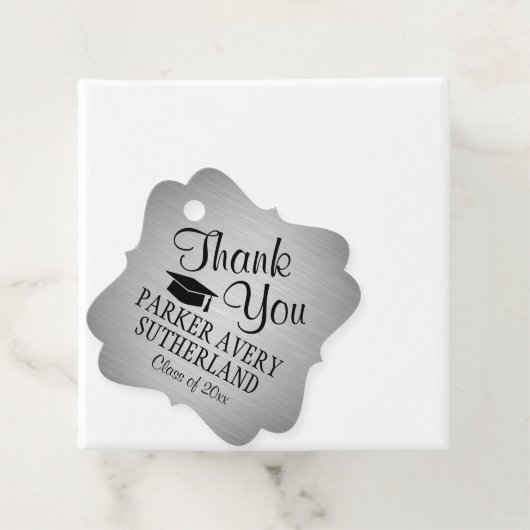 1写真卒業Thank You Silver & Black ファンシー フェイバータグ (インサイチュ)