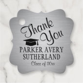 1写真卒業Thank You Silver & Black ファンシー フェイバータグ (正面)