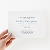 1写真宗教十字青ボーイバプテスマ金ゴールド 箔招待状