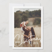 1写真手書きスクリプトメリークリスマス シーズンカード (正面)