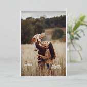 1写真手書きスクリプトメリークリスマス 箔シーズンカード (立ち正面)