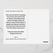 1写真新年Fireworksホイルホリデーポストカード 箔シーズンポストカード (裏面)