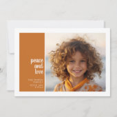 1写真 – Christmas peace love terra cotta シーズンカード (正面)