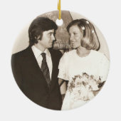 1写真ANYアニバーサリー応援ブラッシュブルー&金ゴールド セラミックオーナメント (裏面)