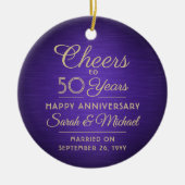 1写真ANY記念日応援ブラシ紫金ゴールド セラミックオーナメント (正面)