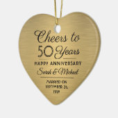 1写真ANY記念日応援ブラック&金ゴールドハート セラミックオーナメント (左)