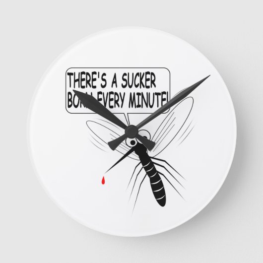 1分ごとに吸生まれい込む ラウンド壁時計 (正面)