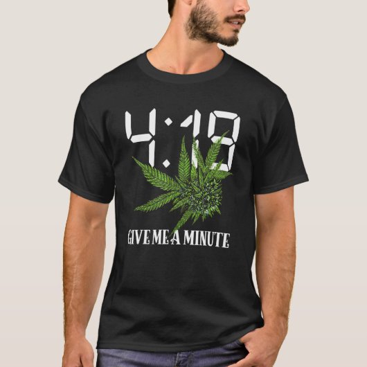 1分与え4-19おもしろい分のポット葉 Tシャツ (正面)
