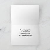 「1列の考え」誕生日 カード (内部)