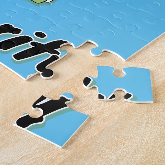 1前向き月 ジグソーパズル (側面)