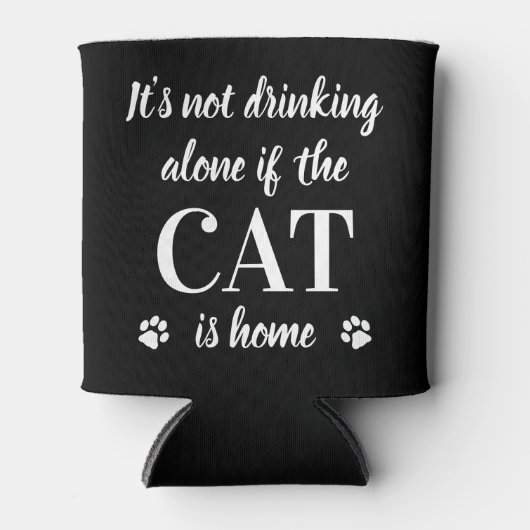 1匹で飲まない愛猫の写真が可愛い 缶クーラー (正面)