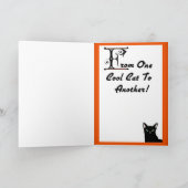 1匹のクールな猫からの別のものへのハッピーハローウィン カード (内部)