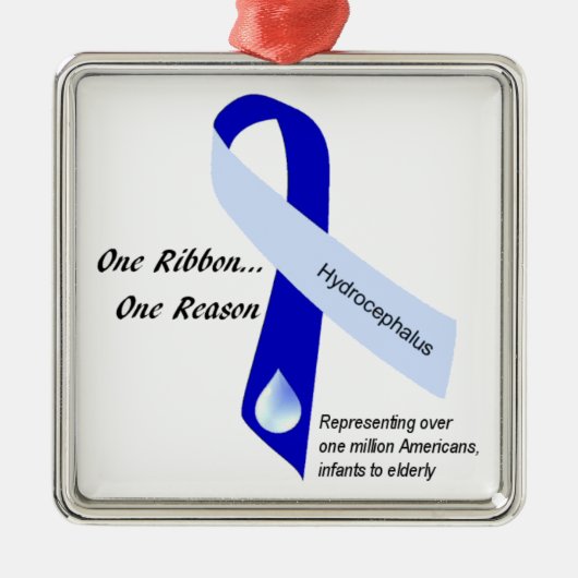 1匹のリボンのオーナメント メタルオーナメント (正面)