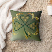 1匹の大きく明るいシャムロック クッション (ブランケット)