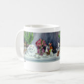 1匹の実質猫および複数のフェイクな猫ちゃんのマグ コーヒーマグカップ (正面左)