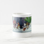 1匹の実質猫および複数のフェイクな猫ちゃんのマグ コーヒーマグカップ (中央)