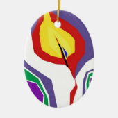 1匹の少し蝋燭のオーナメント セラミックオーナメント (正面)