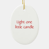 1匹の少し蝋燭のオーナメント セラミックオーナメント (裏面)
