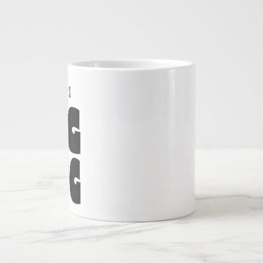 1匹の巨大なマグ |名前をカスタムするノベルティ ジャンボコーヒーマグカップ (正面)