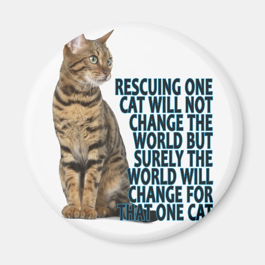 1匹の猫を助けるのは世界を変えるどころか、シュールだ マグネット (正面)