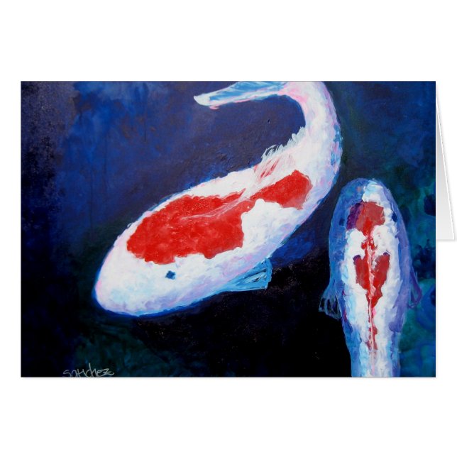 1匹の魚、2匹の魚カード (正面横)