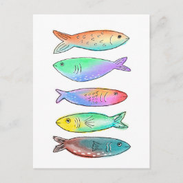 1匹の魚 2匹の魚 ポストカード