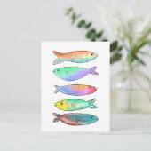 1匹の魚 2匹の魚 ポストカード (スタンド正面)