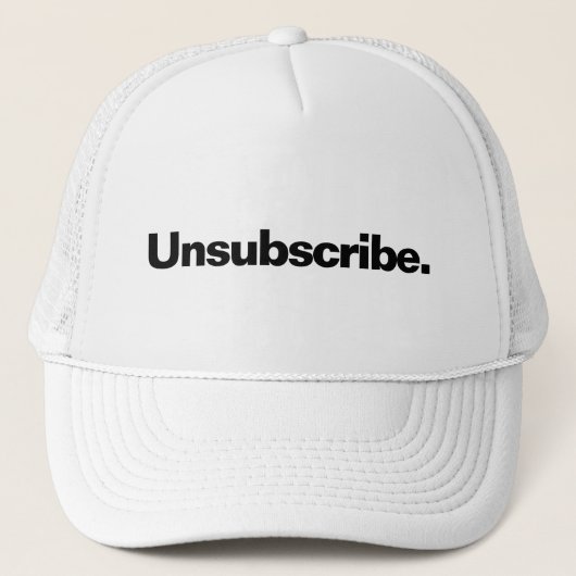 1単語の登録を解除する白文字ミニマリズムおもしろい キャップ (正面)