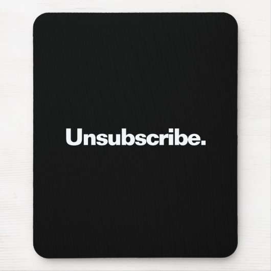 1単語の登録を解除する白文字ミニマリズムおもしろい マウスパッド (正面)