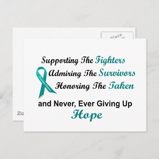 1卵巣がん顕彰を支持する ポストカード (正面/裏面)