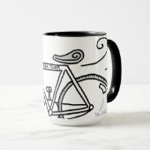 1台の車の少数/1より少ない車の自転車のコーヒー・マグ マグカップ (正面右)