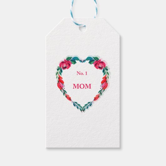 1号母マザーズデイ引用文 ギフトタグ (正面)