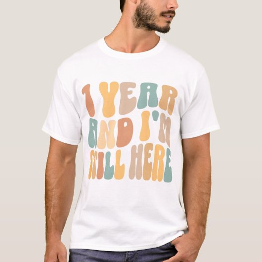 1周年おめでとう 勤続1年記念 Tシャツ (正面)